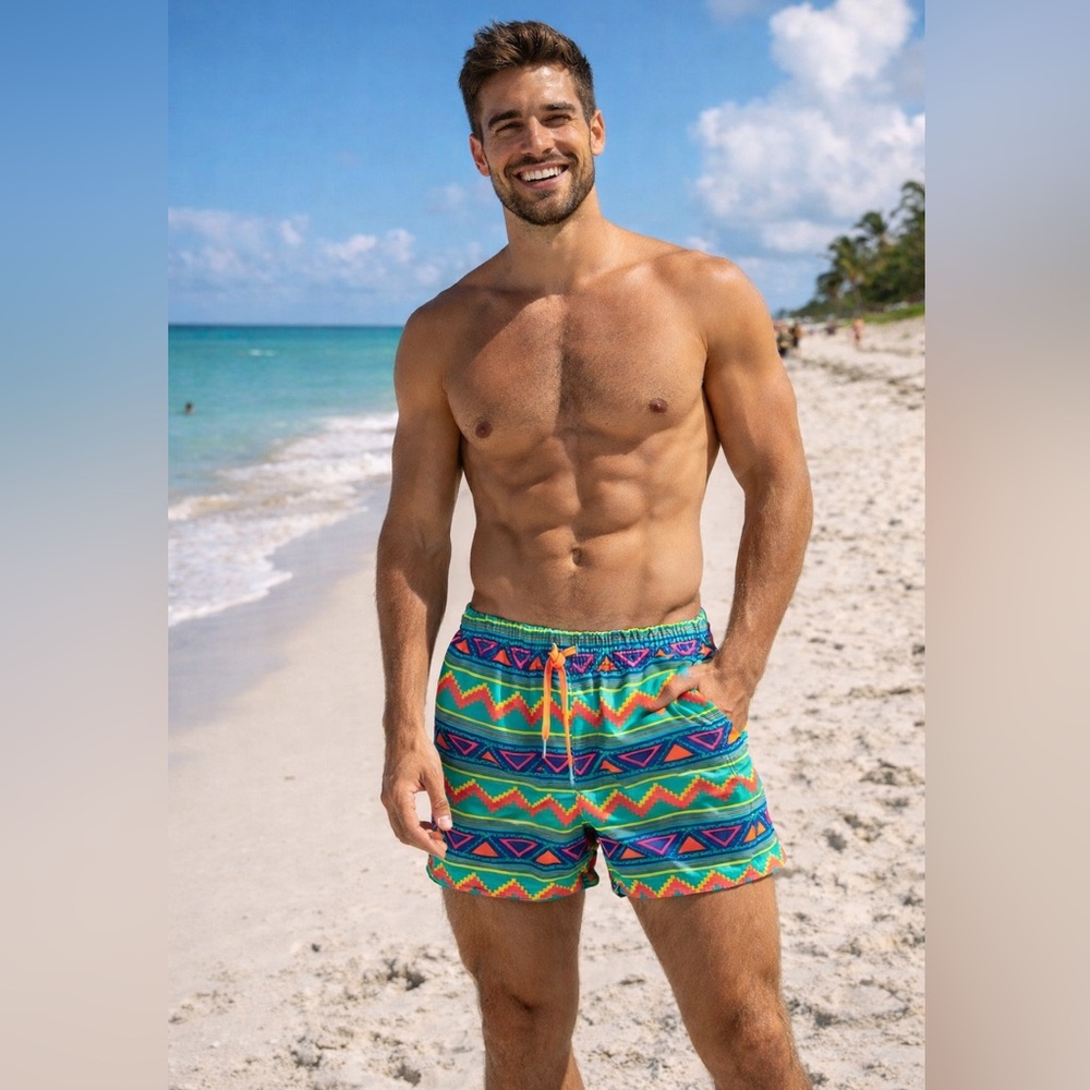 Chubbies The En Fuego Southwestern Swim Shorts size medium Multicolored